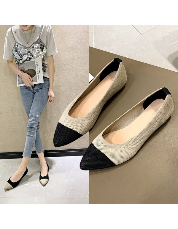 2021 summer new pointed shallow mouth flat shoes w...